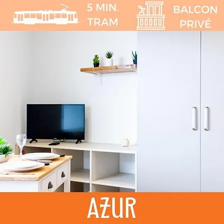 Zenbnb / Azur / Proche Tram / / Balcon Prive * 안마스